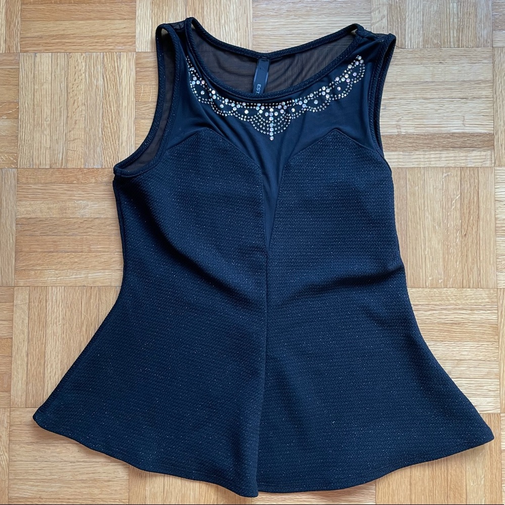 Black Peplum Top